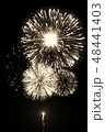 Golden fireworks isolated on the black background 48441403