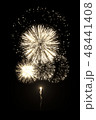 Golden fireworks isolated on the black background 48441408