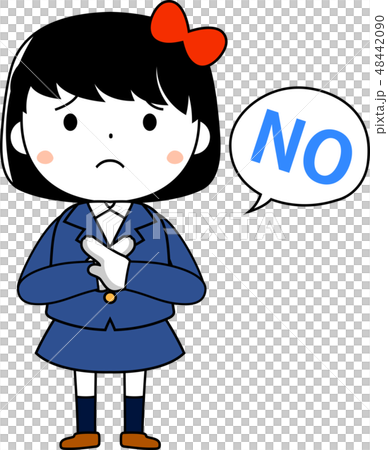 Girls student girls student Bobcut pose Facial expression cute illustrations 48442090