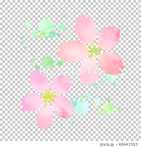 櫻花水彩風格紋理 櫻花水彩風格紋理 48443503