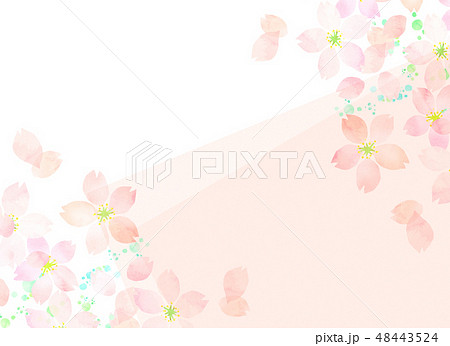 桜 水彩風 テクスチャー 桜 水彩風 テクスチャー 48443524
