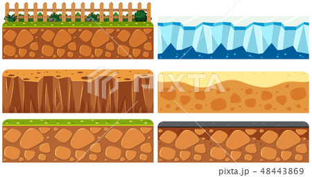 Set of ground surface 48443869