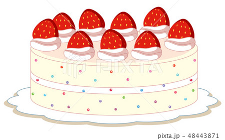 An isolated strawberry cake 48443871