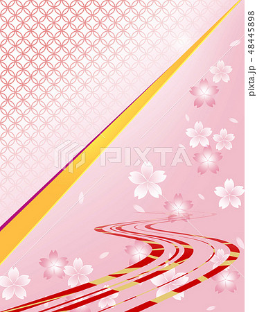 桜　和柄　和風　さくら　サクラ　和模様　花　花びら　春 48445898