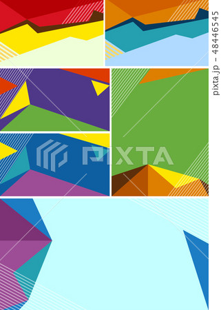 Different background design with colorful shapes Different background design with colorful shapes 48446545