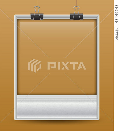 Photo frame with two paper clips 48446548