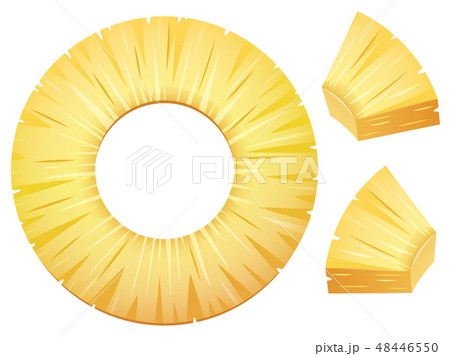 Pineapple cut in round shape 48446550