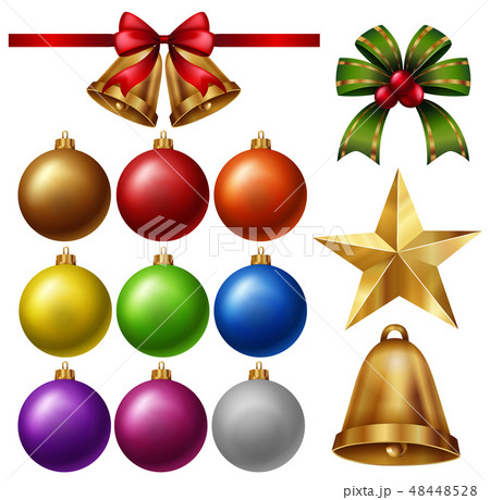 Chrismas ornaments with balls and bells Chrismas ornaments with balls and bells 48448528