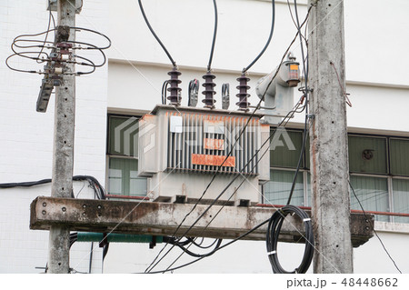 transformer old on the post and copy space  48448662