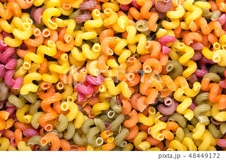 scattered colored pasta 48449172