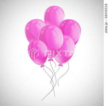 Lots of pink balloons on white background Lots of pink balloons on white background 48449328