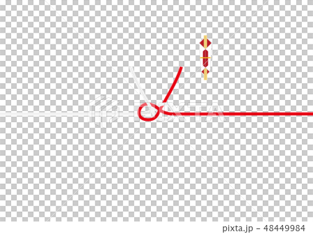 10本結切り熨斗つき紅白鮑結びのイラスト素材