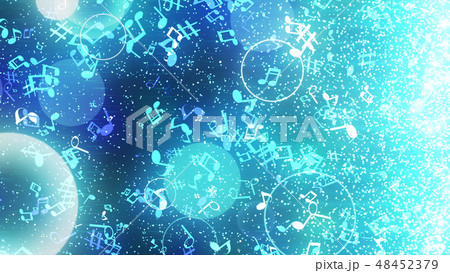 キラキラパーティクルエフェクト 音符 キラキラパーティクルエフェクト 音符 48452379