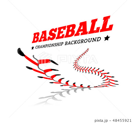 Baseball background. Lace from a baseball on a white. Vector Baseball background. Lace from a baseball on a white. Vector 48455921