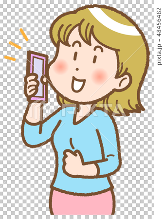 Woman speaking on the phone 48456482
