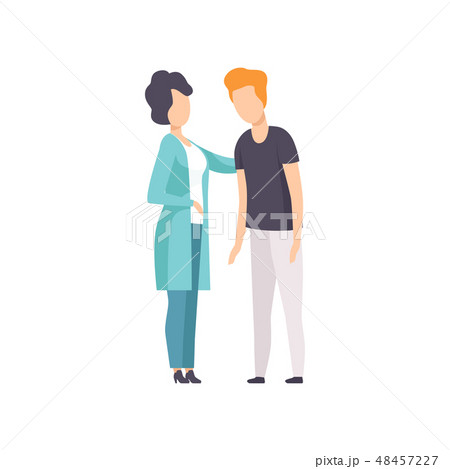 Psychiatrist calming down man suffering from anxiety, mental disorder, psychiatric or psychological Psychiatrist calming down man suffering from anxiety, mental disorder, psychiatric or psychological 48457227