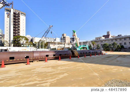 旧大名小学校跡地　天神ビッグバン工事現場　左西鉄グランドホテル 48457890
