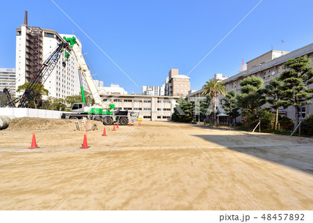 旧大名小学校跡地　天神ビッグバン工事現場　左西鉄グランドホテル 48457892