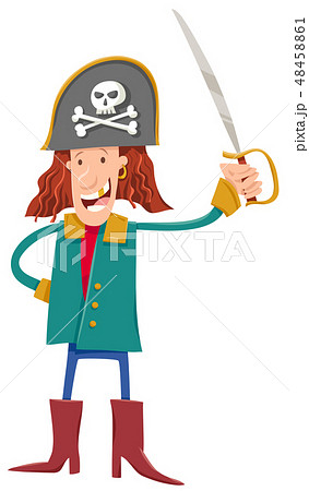 funny fantasy pirate cartoon illustration 48458861