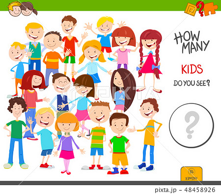 counting cartoon kids educational game 48458926