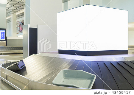 beautiful blank advertising billboard at airport  48459417