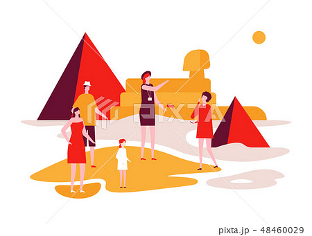 Travel to Egypt - colorful flat design style illustration 48460029