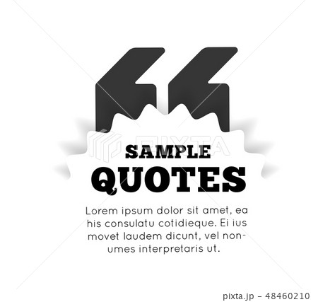 Quote blank template on white background. Vector Quote blank template on white background. Vector 48460210