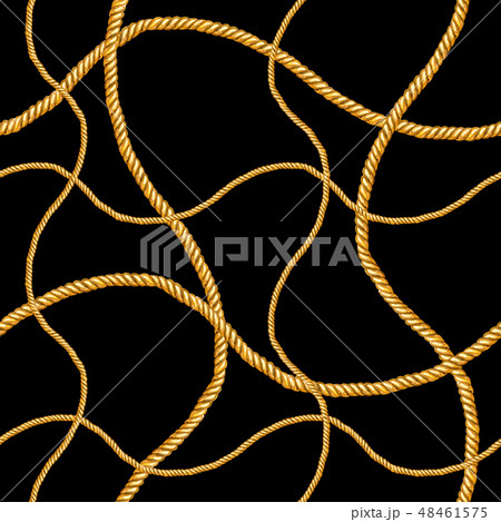 Golden chain glamour seamless pattern illustration 48461575