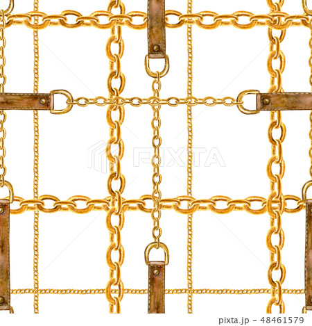 Golden chain glamour seamless pattern Golden chain glamour seamless pattern 48461579