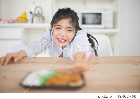 豚カツ弁当・女性 48462709