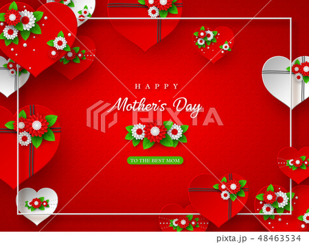 Happy Mothers day greeting card. 48463534