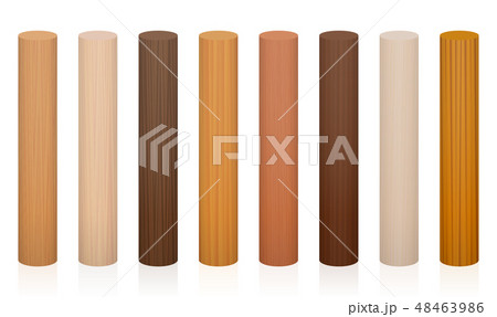 Wooden Posts Different Colors Textures 48463986