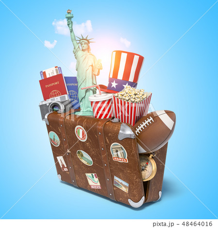 Trip or travel to New York and USA concept 48464016