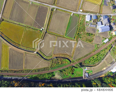 田園地帯〜ドローンで空撮（徳島県板野町） 48464466
