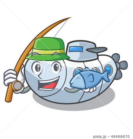 Fishing submarine isolated with in the cartoon Fishing submarine isolated with in the cartoon 48466670