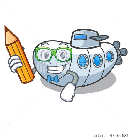 Student submarine in the a cartoon shape Student submarine in the a cartoon shape 48466681
