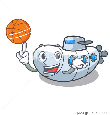 With basketball miniature submarine in the character shape 48466733