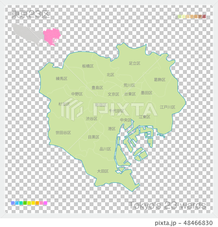 東京都の地図（東京23区） 48466830