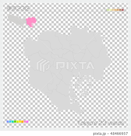 東京都の地図(東京23区) 東京都の地図(東京23区) 48466937