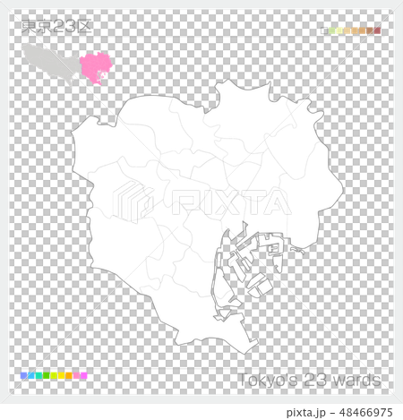 東京都の地図(東京23区) 東京都の地図(東京23区) 48466975