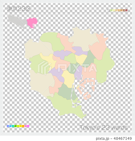 東京都の地図（東京23区） 48467149