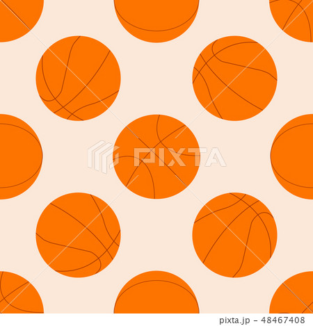 Seamless pattern with basketball ball. Vector 48467408