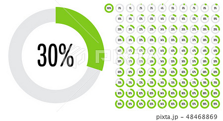 Set of circle percentage diagrams from 0 to 100 Set of circle percentage diagrams from 0 to 100 48468869
