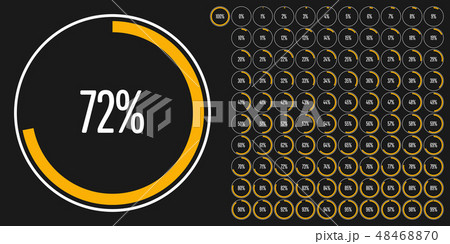 Set of circle percentage diagrams from 0 to 100 Set of circle percentage diagrams from 0 to 100 48468870