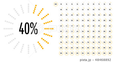 Set of circle percentage diagrams from 0 to 100 Set of circle percentage diagrams from 0 to 100 48468892