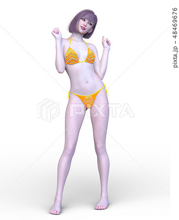 水着ガールのイラスト素材