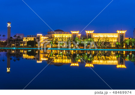 fujian museum by west lake at night in fuzhou 48469974