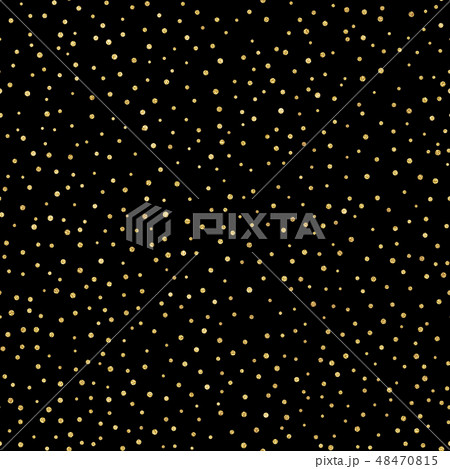 Glitter gold seamless pattern with polka dots....のイラスト素材 [48470815] - PIXTA