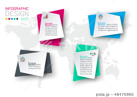 Business infographic with 4 labels. 48470960