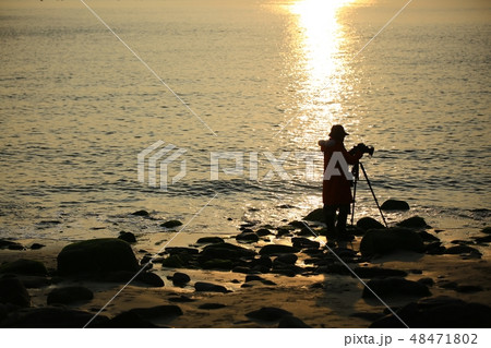 海 日の出 島 48471802